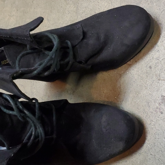 Black laced wedge booties - Picture 3 of 5